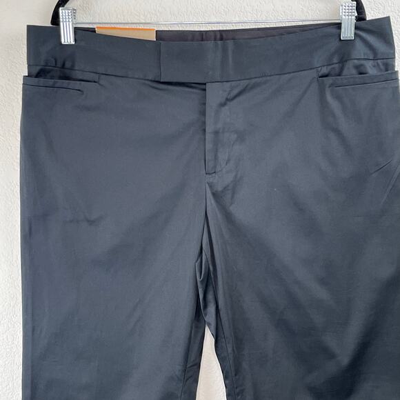 Merona Wide Leg Mid-Rise Cropped Capri Cuffed Hem Pants Black NWT Plus 16 - Picture 4 of 15